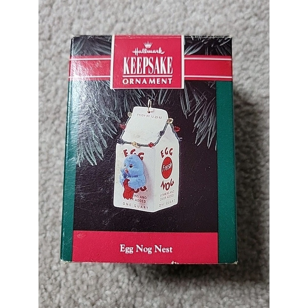 1992 Hallmark Keepsake Ornament - Egg Nog Nest - Bird House -